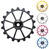 TUCKE Bicycle Ceramic Rear Guide Wheel 18T gear ratio aluminum alloy bike bearing Rear chain wheel for MTB rod cycling accessories (Silver 18T) view 2