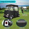 10L0L 2 Passenger Deluxe Golf Cart Driving Enclosure for EZGO TXT and RXV Model, 4-Sided Clear Window 600D Rain Cover All Weather Windproof Waterproof view 4
