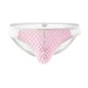 ACSUSS Sexy Mens Underwear String Fishnet Briefs Jockstrap Gay Panties Slip Homme Bikini Tangas White S view 1