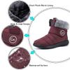 Aomigoct Women Winter Snow Boots: Fur Lined Warm Slip On Boots for Women Waterproof Booties Comfortable Outdoor view 4