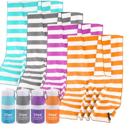 Sfee 2 in 1 Microfiber Oversized Beach Towel, Quick Dry Towel Travel Towel Camping Towel Super Absorbent Compact Lightweight Sports Gym Towels for Beach,Gym, Hiking, Pool, Backpacking, Bath, Yoga