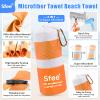 Sfee 2 in 1 Microfiber Oversized Beach Towel, Quick Dry Towel Travel Towel Camping Towel Super Absorbent Compact Lightweight Sports Gym Towels for Beach,Gym, Hiking, Pool, Backpacking, Bath, Yoga view 2