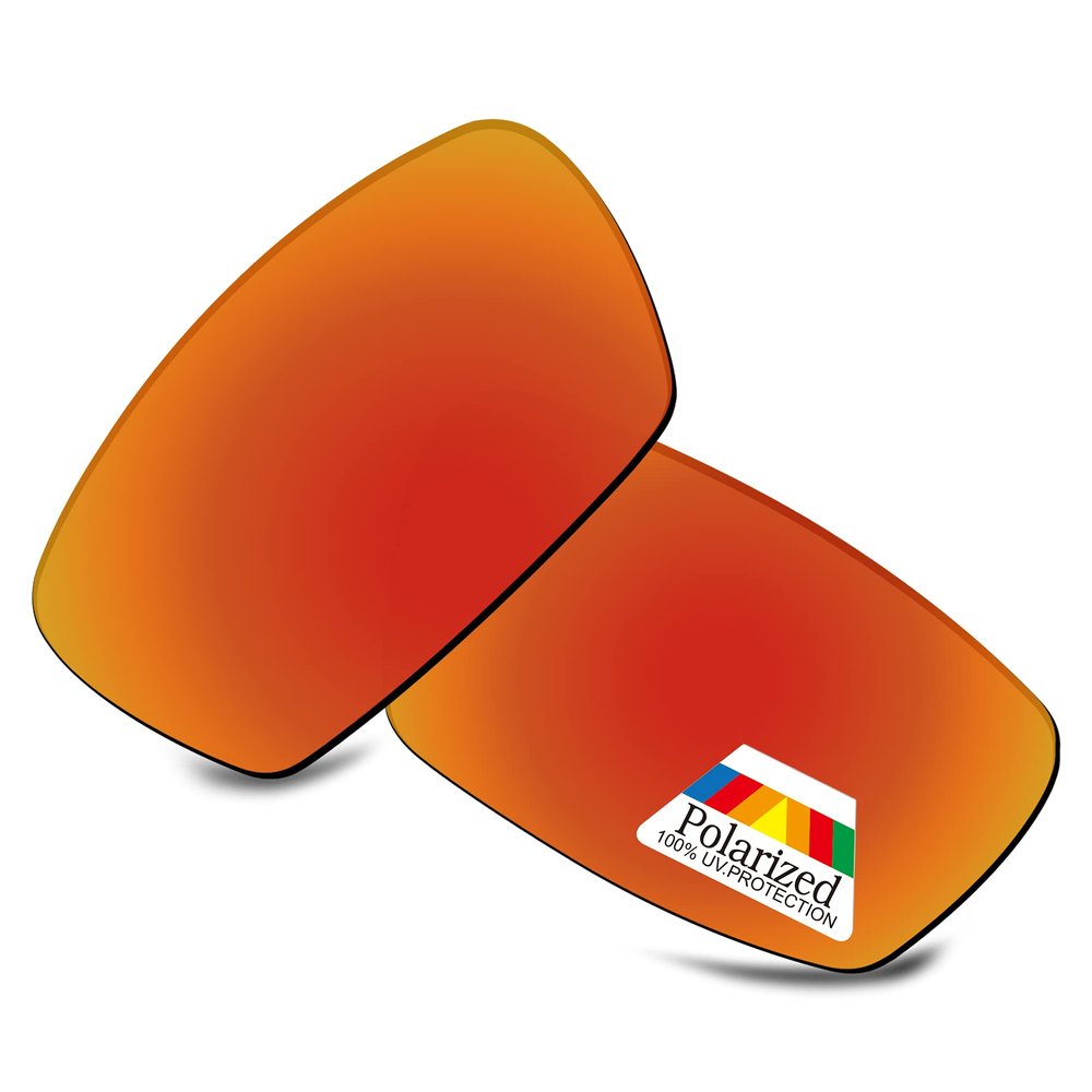 Bwake Replacement Lenses for Oakley Square Whisker Sunglasses - Fire Red POLARIZED