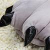 Funny Fuzzy animal paw slipper for Boy Girl Women Men,Winter Unisex Soft Paw Claw Slippers Plush animal Paw Shoes Home slippers Cosplay ,S,gray view 3