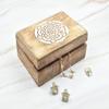 STORE INDYA Wooden Handmade Decorative Mandala Carving Wooden Jewelry Box with Whitewash finish Treasure Box Jewelry Organizer Keepsake Box Treasure Chest Trinket Holder Watch Box Gifts for her Girl view 4