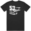 1953 Chevy 210 Front Side View Silhouette with Year T Shirt S Black view 1