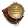 Antique Brass Compass with Leather Case, Nautical Navy Personalized Souvenir Compass, Confirmation, Baptism, Uplifting, Heavenly, Motivational Gift of Faith, Camping, Travelling, Boating Equipment view 3