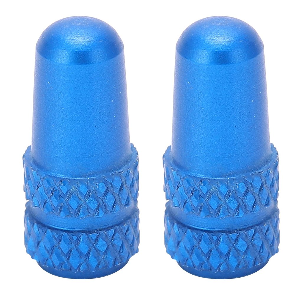 Bicycle Valve Stem, Aluminum Alloy Lightweight Durable Bike Valve 2Pcs Light Blue for Mountain Bikers Road Cyclists Daily Maintenance