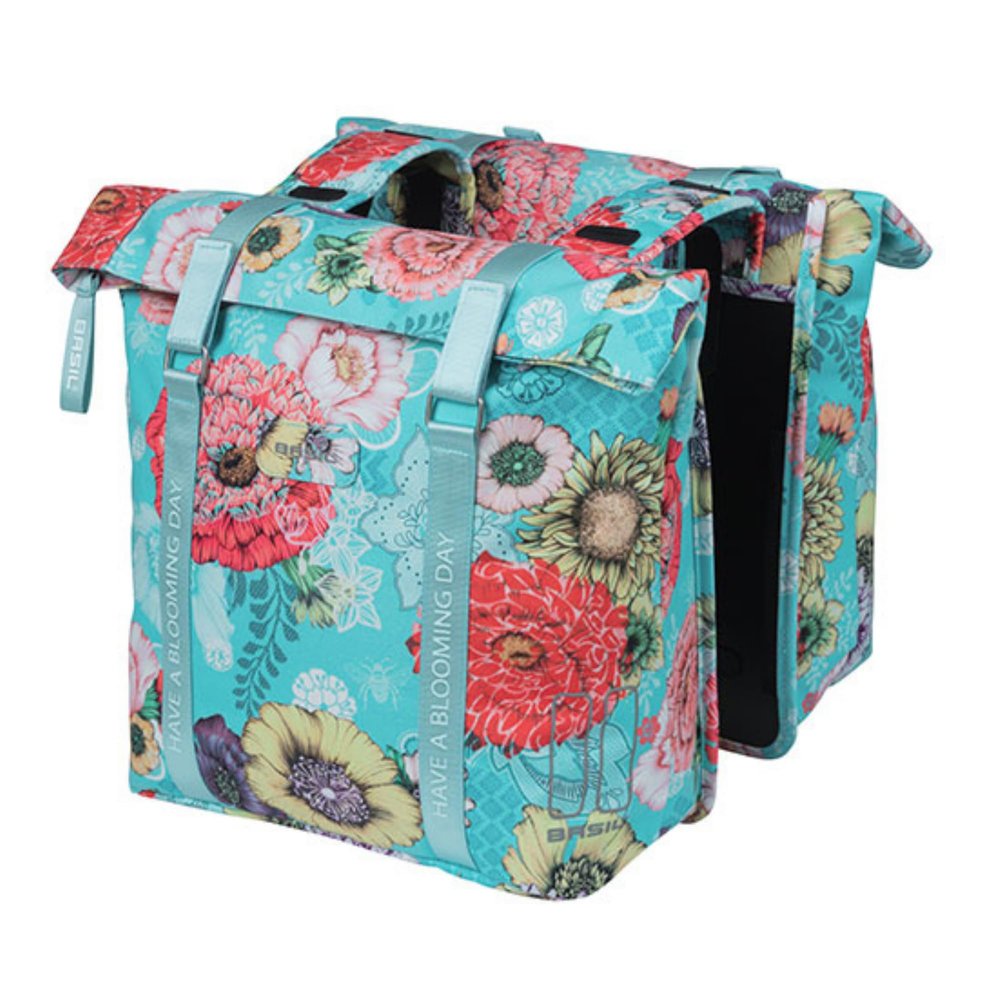 Basil Unisex Adult's Bloom Field Pannier Rack Bags, Sky Blue, Ohne MIK, (18156)