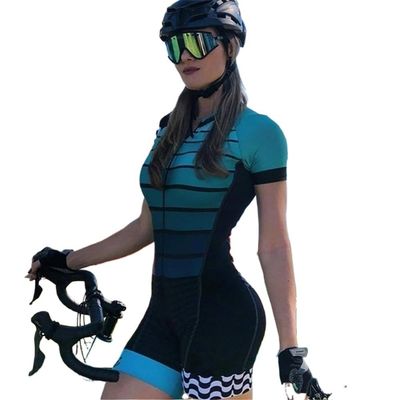 CYTSH Triathlon Women's Cycling suit Set-Bicycle-Summer Summer Short Sleeve 9D Gel Set Swimsuit (Color : 3, Size : Small)