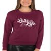 Go All Out X-Large Maroon Adult Lake Life Fashion Summer Boating Sweatshirt Crewneck view 4