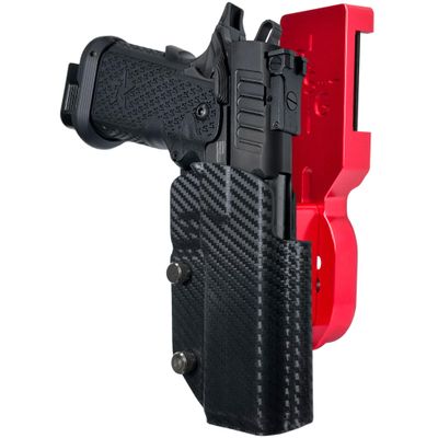 Pro Heavy Duty Competition Holster fits Staccato P (Right-Hand Draw, Red/Carbon Fiber)