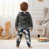18-24 Month Boy Clothes Toddler Boys Long Sleeve Camouflage Dinosaur Pocket Hoodie Tops + Pants Fall Winter Outfit Set 2Pcs,Green Dinosaur 18-24 Months/100cm view 4