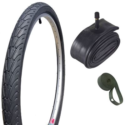 Bike Tire, 26" x 1.75" City Slick II Tire, Tube & Rim Strip Bundle - (Set of 1 Tire, Tube and Rim Strip)