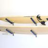 SPAREHAND Double Wall Mount Storage Rack - Heavy Duty 15-Inch Cradle Arms with Push Pin Button - 2-Tier Storage System for Surfboards, Wakeboards, Skateboard & Skis - Ideal for Home & Garage Display view 2