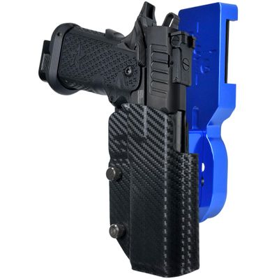 Pro Heavy Duty Competition Holster fits Staccato P (Right-Hand Draw, Blue/Carbon Fiber)