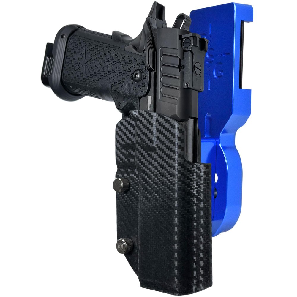 Pro Heavy Duty Competition Holster fits Staccato P (Right-Hand Draw, Blue/Carbon Fiber)