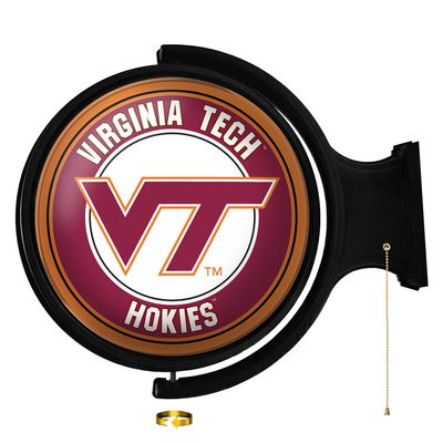 Virginia Tech Hokies: Round Lighted Rotating Wall Sign - College Decor for Home, Game Room, Fan Cave & Garage - USA Made