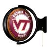 Virginia Tech Hokies: Round Lighted Rotating Wall Sign - College Decor for Home, Game Room, Fan Cave & Garage - USA Made view 2
