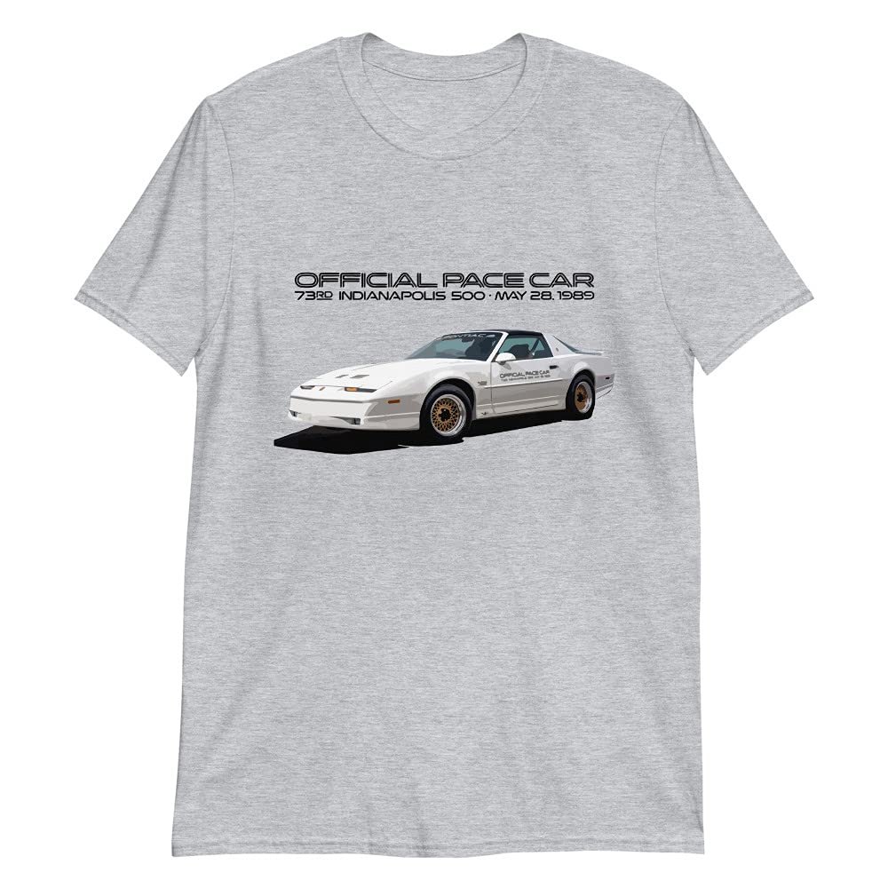 1989 Trans Am Pace Car 73rd Indianapolis 500 Mile Race Short-Sleeve Unisex T-Shirt Sport Grey