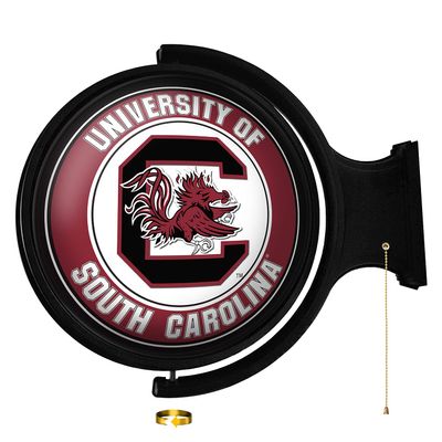 South Carolina Gamecocks: Round Rotating Lighted Wall Sign - College Decor for Home, Game Room, Fan Cave & Garage - USA Made