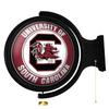 South Carolina Gamecocks: Round Rotating Lighted Wall Sign - College Decor for Home, Game Room, Fan Cave & Garage - USA Made view 1