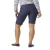HUE Women's Essential Denim Shorts with Rolled Cuffs, Pull On Bermuda Jean Shorts, Deep Indigo Wash, 2X view 2