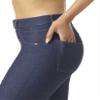 HUE Women's Essential Denim Shorts with Rolled Cuffs, Pull On Bermuda Jean Shorts, Deep Indigo Wash, 2X view 3