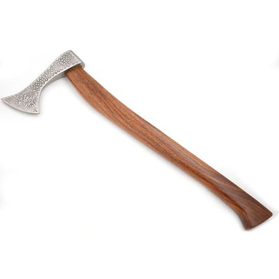 Hand Forged Viking Bearded Axe  1075 High Carbon Steel, Handmade Medieval Style Camping & Hunting Axe with Ash Wood Handle and Leather Sheath (Lion 1)