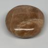161.8g, 2.6"x2.4"x1.1" Natural Untreated Peach Moonstone Palm-Stone Crystal Polished Gallet Shape Gemstones from Madagascar, B15446 view 2