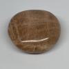 161.8g, 2.6"x2.4"x1.1" Natural Untreated Peach Moonstone Palm-Stone Crystal Polished Gallet Shape Gemstones from Madagascar, B15446 view 3