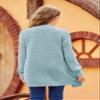 Apbondy Girls Cable Knit Cardigans Button Down Long Sleeve Chunky Sweater Outerwear Mint Green view 2
