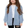 Apbondy Girls Cable Knit Cardigans Button Down Long Sleeve Chunky Sweater Outerwear Blue view 1