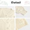 Apbondy Girls Cable Knit Cardigans Button Down Long Sleeve Chunky Sweater Outerwear White view 4
