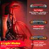 ONVIAN Smart Bike Tail Light with Turn Signals, Bike Alarm with Remote Bicycle Horn, Rechargeable Rear Bicycle Light, Waterproof Auto ON/Off Bicycle Lights view 3