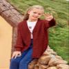 Apbondy Girls Cable Knit Cardigans Button Down Long Sleeve Chunky Sweater Outerwear Red view 3