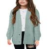Apbondy Girls Cable Knit Cardigans Button Down Long Sleeve Chunky Sweater Outerwear Mint Green view 1