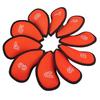 10Pcs/Pack New Meshy Golf Iron Covers Set Golf Club Head Cover Fit Most Irons (Bright Orange) view 1