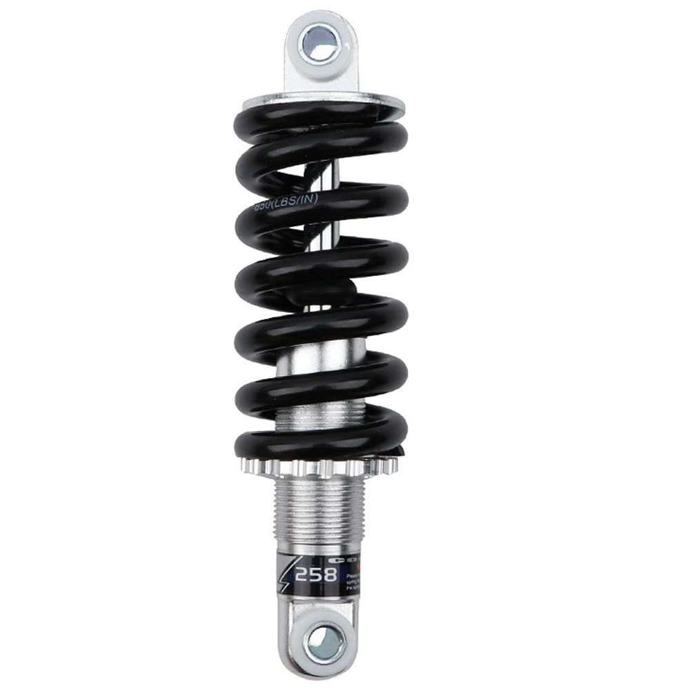LYYCX Spring Rear Shock Absorber Stainless Steel Accessories Rear Biliary Spring Shock Suspensions 160mm(6.3") 170mm(6.7") for Mountain Bike Silver (Color : 150mm/400lbs)