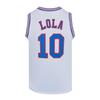 Youth Kids Basketball Jerseys #10 Lola Space Movie Jersey Shirts for Boys S-XL (White, Youth X-Small) view 1