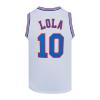 Youth Kids Basketball Jerseys #10 Lola Space Movie Jersey Shirts for Boys S-XL (White, Youth X-Small) view 2