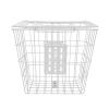 Cabilock 1pc Stainless Steel Storage Basket White Wire Bike Basket for Organizing Lightweight Accessory for and Electric Vehicles view 1