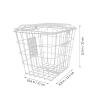 Cabilock 1pc Stainless Steel Storage Basket White Wire Bike Basket for Organizing Lightweight Accessory for and Electric Vehicles view 2