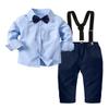 ARTMINE Toddler Boy Clothes Suit Gentleman Wedding Outfits, Formal Dress Shirt+Bowtie+Vest+Pants view 1
