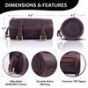 RAW HYD Full-Grain Leather Handlebar Bag for Bicycles & Motorcycles  Vintage-Style Bike Tool Pouch with Multi-Mount Straps - Compact Storage Accessory for Daily Riders & Touring view 3