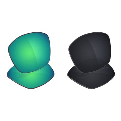 Galvanic Replacement Lenses for Arnette Heist AN4135 Sunglasses - Jade + Black Polarized - Combo Pack