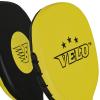 VELO. Taekwondo Kick Pad Microfiber Leather Double Kicking Durable Strike Pads Kickboxing Training Combat Sports Karate Target (Yellow-Black, Pair) view 3
