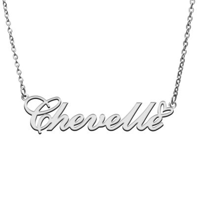 RONKAH Chevelle Custom Personalized Name Necklace Pendant Necklace with Heart Customized Necklace Best Gift for Women Christmas Valentine's Day Mother's Day Birthday AG