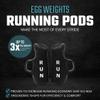 Adult Running Pods 2.0 lbs Set Ultra-Dense Metal Alloy Hand Weights with Anti-Slip Finger Loop for Running, Outdoor Training for Adults - 2 Pods, 1.0 lbs each - Black + Free E-Book Workout Guide view 3