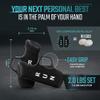 Adult Running Pods 2.0 lbs Set Ultra-Dense Metal Alloy Hand Weights with Anti-Slip Finger Loop for Running, Outdoor Training for Adults - 2 Pods, 1.0 lbs each - Black + Free E-Book Workout Guide view 4